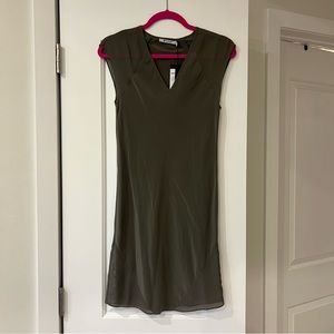 T by ALEXANDER WANG v-neck cap sleeve shift dress